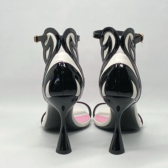 Balmain Eden 95MM Colorblocked Patent Leather Sandals size 37 - Picture 8 of 14